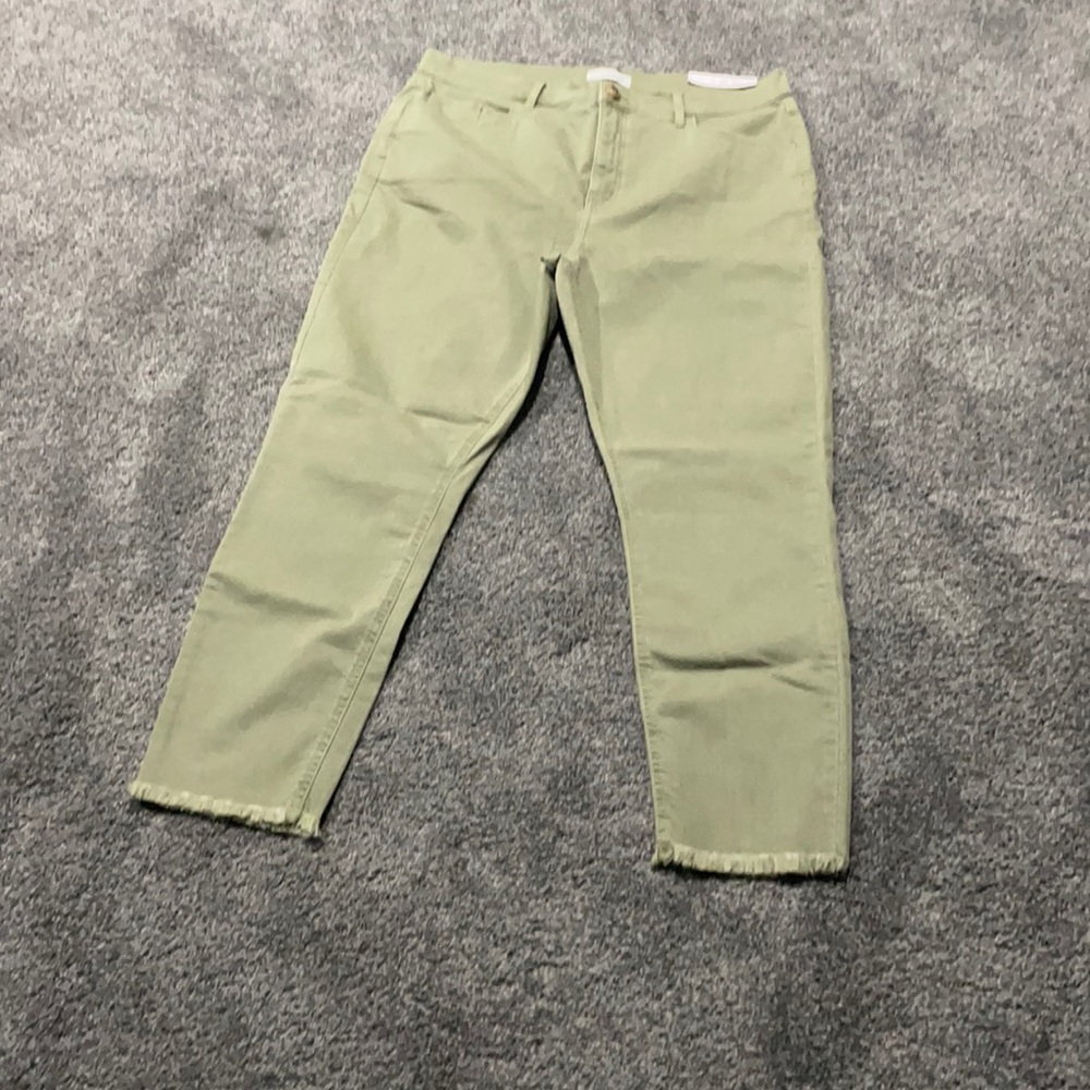 Loft high waisted skinny crops slim pocket size 14 new with tags